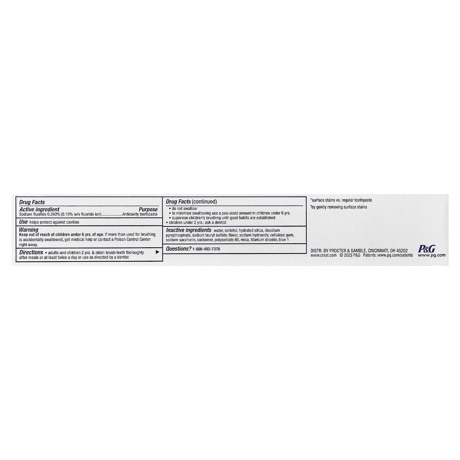 Crest Plus Complete Fluoride Toothpaste, Extra Whitening, Clean Mint, 153 g - view 3